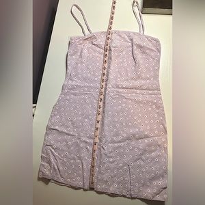 Princess Polly Lavender white floral mini dress Sz 4